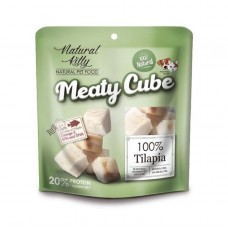 Ласощі для котів і собак Natural Kitty Meaty Cube, шматочки тілапії, приготовлені на пару, 50 г