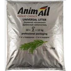AnimAll, наповнювач деревний для туалетів домашніх тварин, без запаху, 12 кг