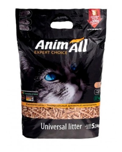 AnimAll, наповнювач деревний для туалетів домашніх тварин, без запаху, 5.3 кг