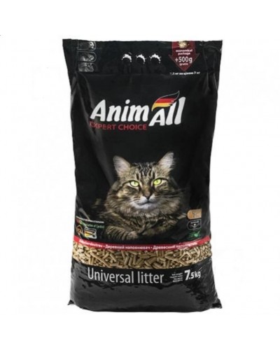 AnimAll, наповнювач деревний для туалетів домашніх тварин, без запаху, 7.5 кг