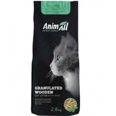 AnimAll, наповнювач деревний для туалетів домашніх тварин, з запахом м'яти, 2.8 кг