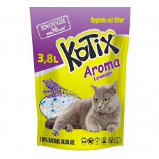 Kotix (Котікс), силікагелевий наповнювач для котячого туалету, з ароматом лаванди, 3,8 л