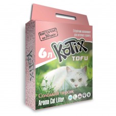 Kotix Tofu (Котікс Тофу) Honey Peach, наповнювач для котячого туалету соєвий, з ароматом персика, 6 л