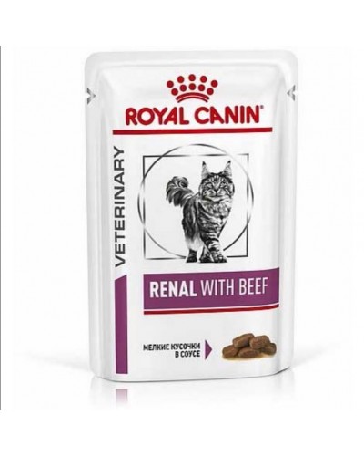 Royal Canin Renal (Роял Канін Ренал), вологий корм для котів з хворобами нирок, з яловичиною, 85 г