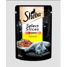 Sheba Select Slices (Шеба Селект Слайсес), cоковиті шматочки з куркою в ніжному соусі , 85 г