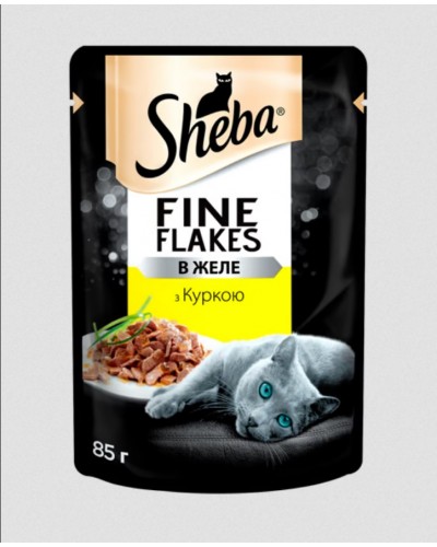 Sheba Fine Flakes (Шеба Файн Флейкс), шматочки з куркою у ніжному желе, 85 г