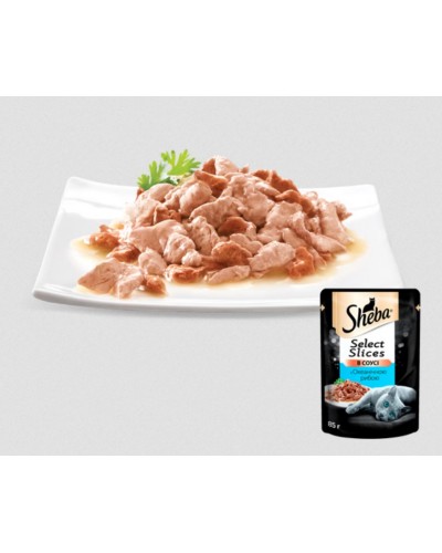 Sheba Select Slices (Шеба Селект Слайсес), відбірні шматочки з океанічною рибою у вишуканому соусі, 85 г