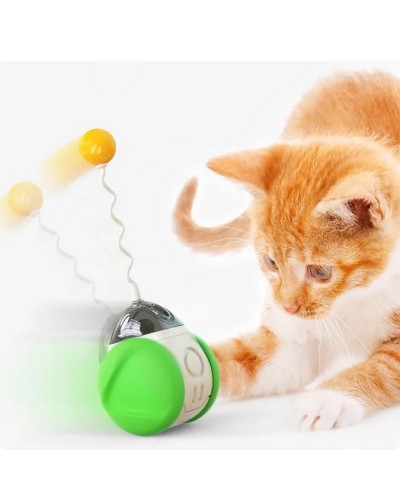Інтерактивна іграшка-робот для котів Squeaky Balance, зі звуком і котячою м'ятою, 1 шт