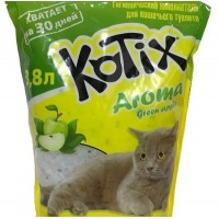 Kotix (Котікс), силікагелевий наповнювач для котячого туалету, з ароматом яблука, 3,8 л