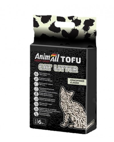 AnimAll Tofu Classic (Енімал Тофу Класік), наповнювач соєвий, без аромату, 6 л