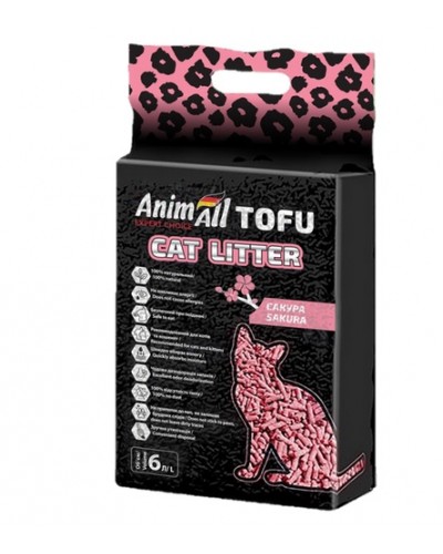 AnimAll Tofu Sakura (Енімал Тофу Сакура), наповнювач соєвий, з ароматом сакури, 6 л