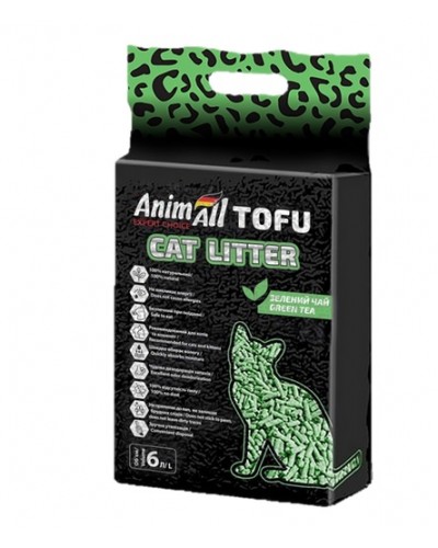 AnimAll Tofu Green Tea (Енімал Тофу Грін Ті), наповнювач соєвий, з ароматом зеленого чаю, 6 л