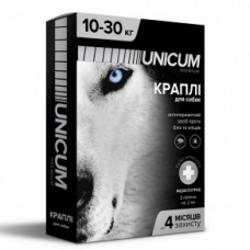 Краплі Unicum Premium від бліх та кліщів для собак вагою 10-30 кг, 1 піпетка