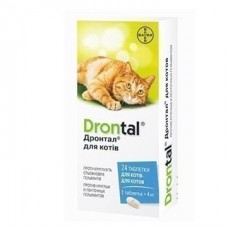 Drontal (Дронтал) від Bayer, засіб від глистів для котів, 1 табл.